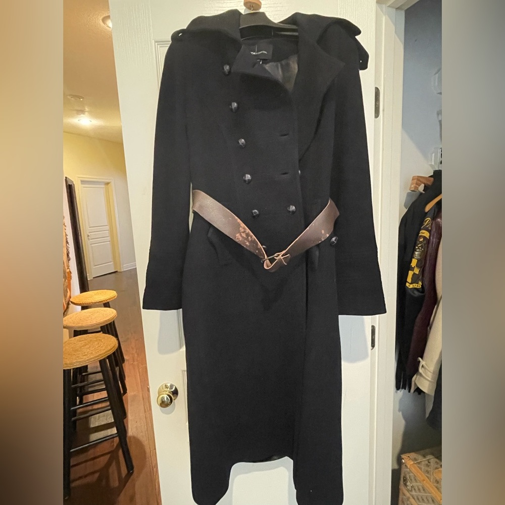 Wool military style winter coat